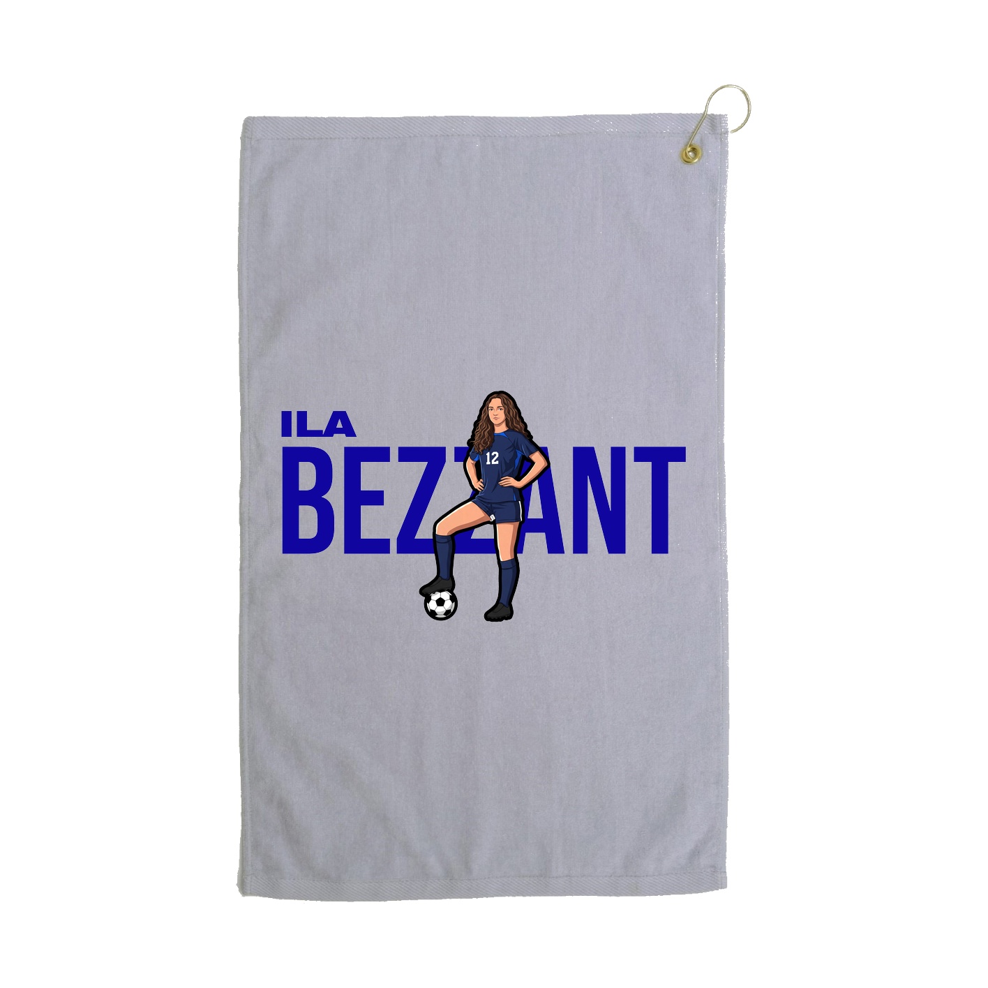 Golf Towel — Player Name in Grey