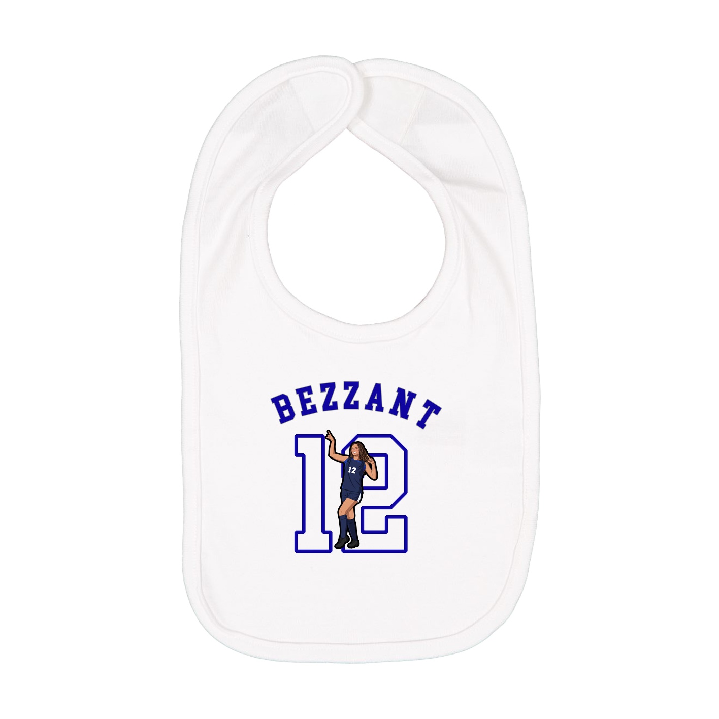Infant Bib — Shirsey Arch in White