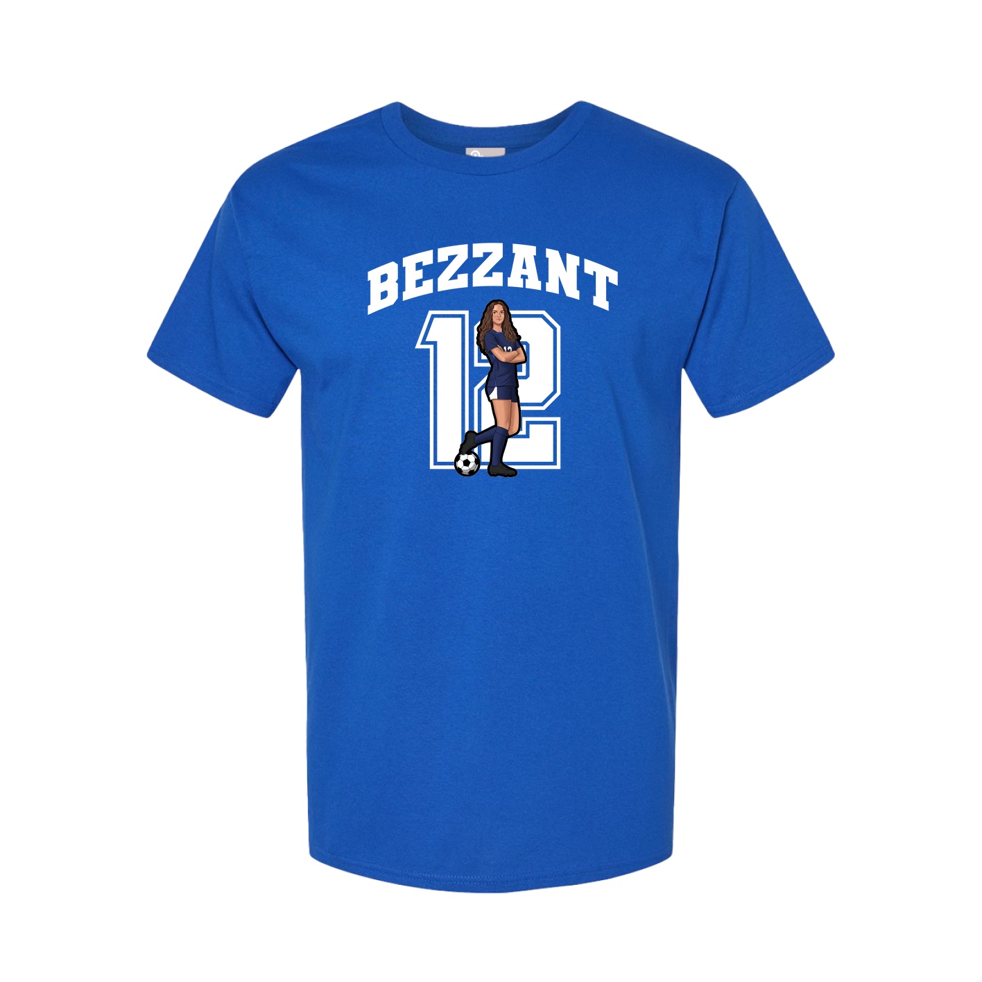 Youth Tee — Number in Royal