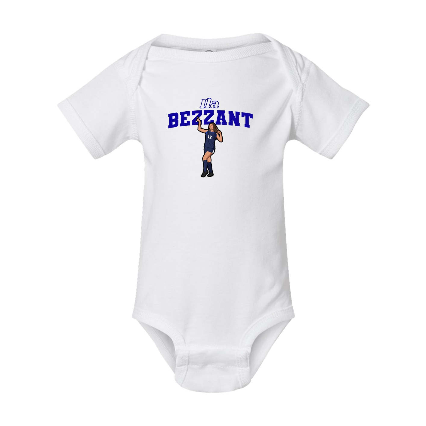 Baby Onesie — Name Arch in White