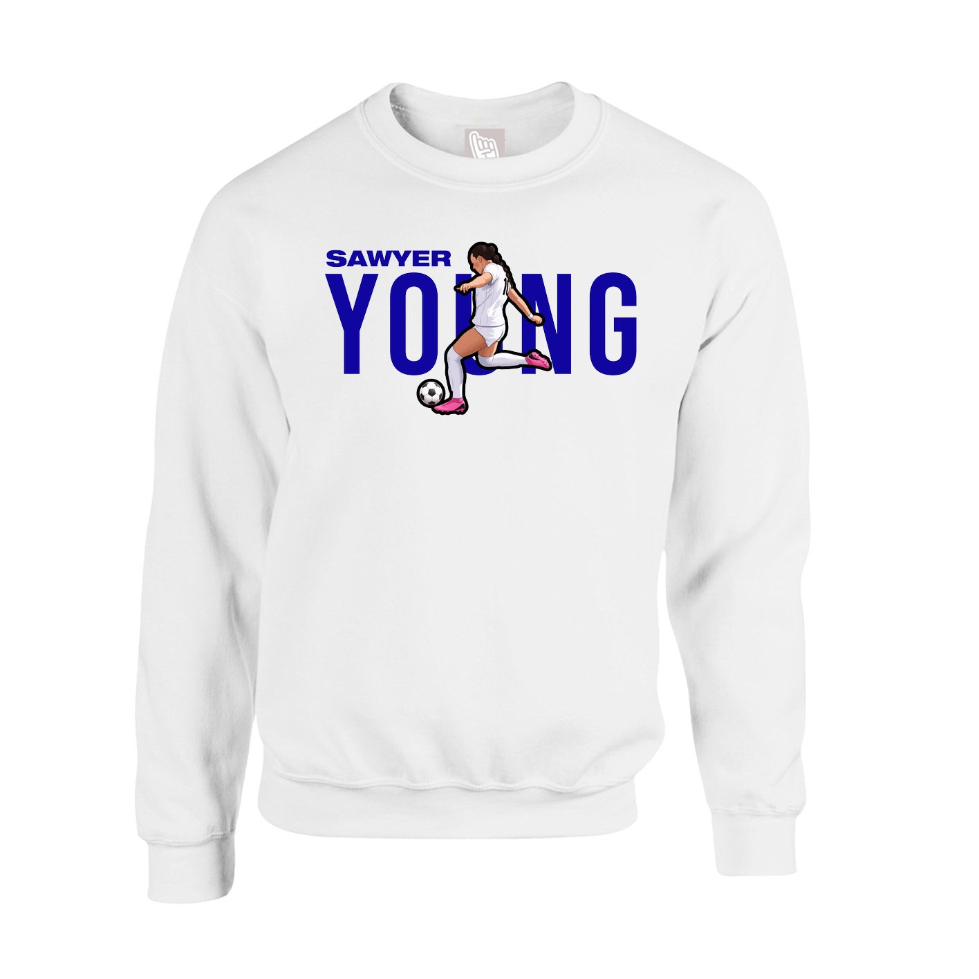 Fleece Crew — Player Name in White