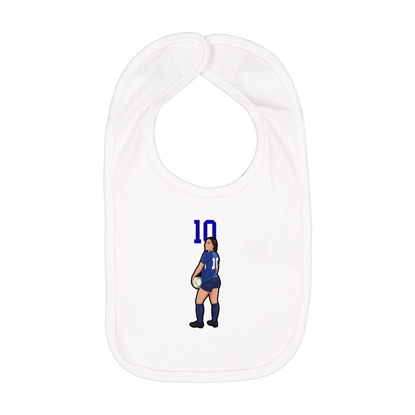 Infant Bib — Number Top in White