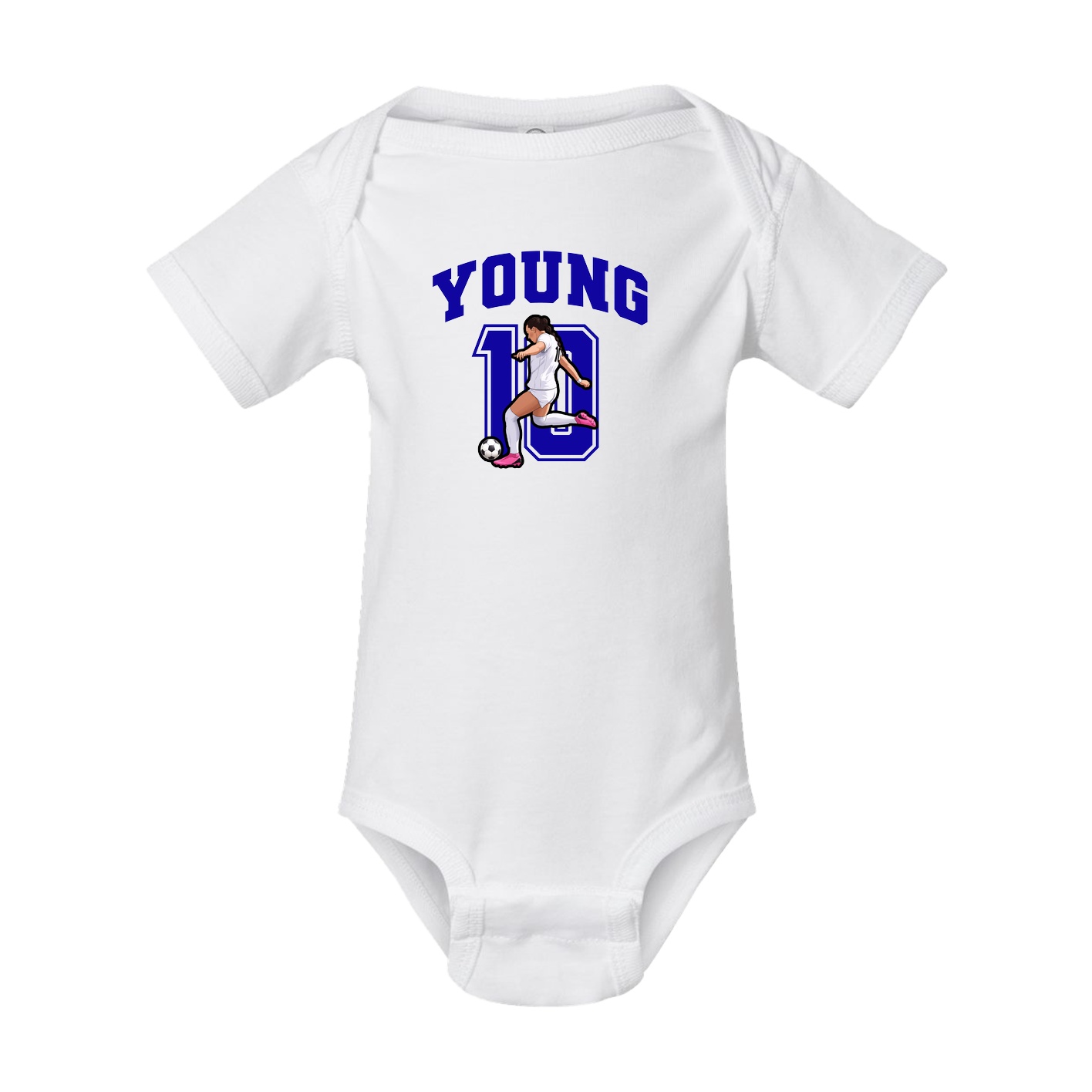 Baby Onesie — Number in White