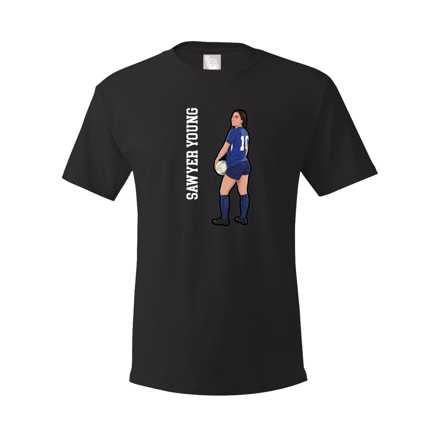 Tee — Name Vertical in Black