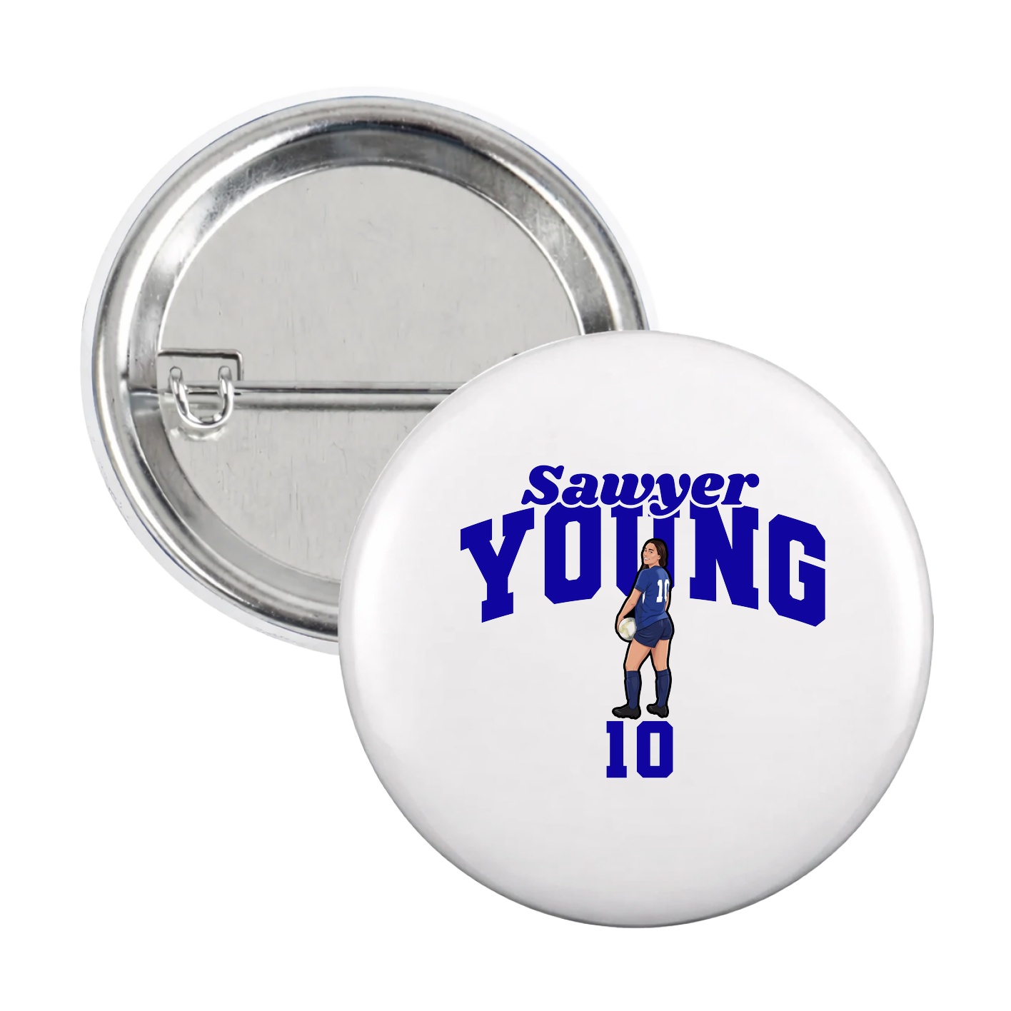 Game Day Button — Signature Arch in White
