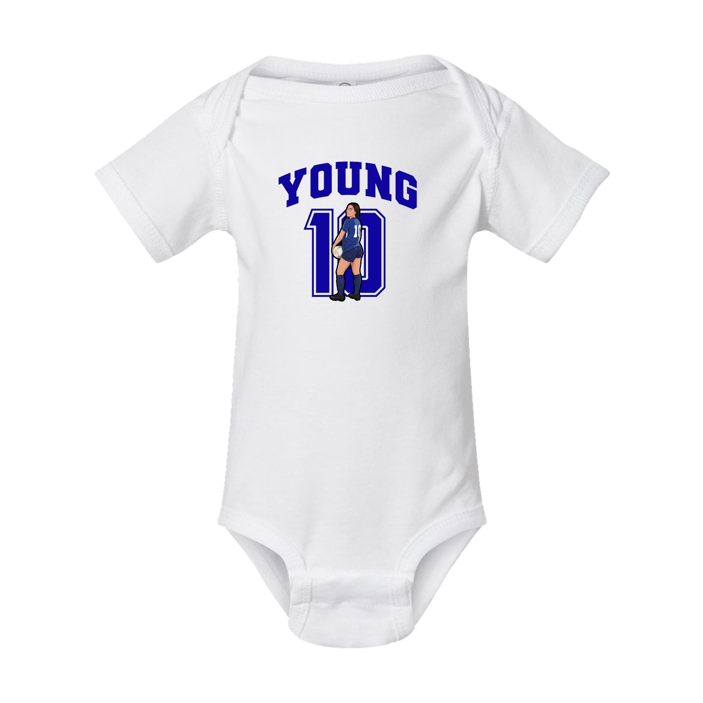 Baby Onesie — Number in White