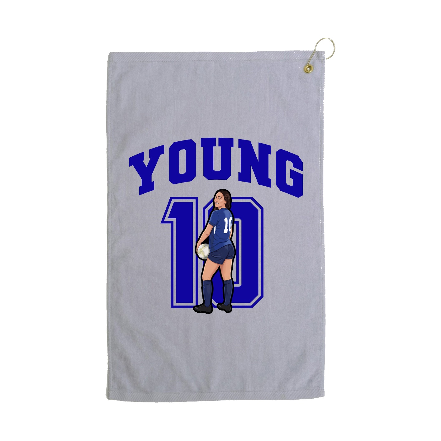 Golf Towel — Number in Grey