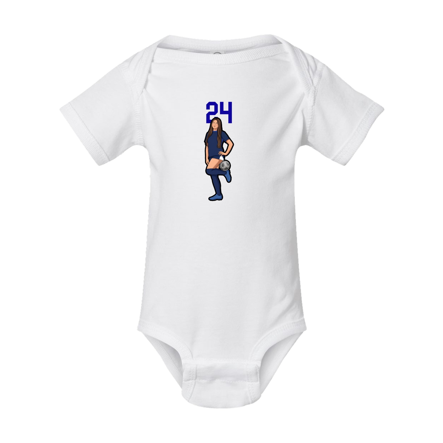 Baby Onesie — Number Top in White