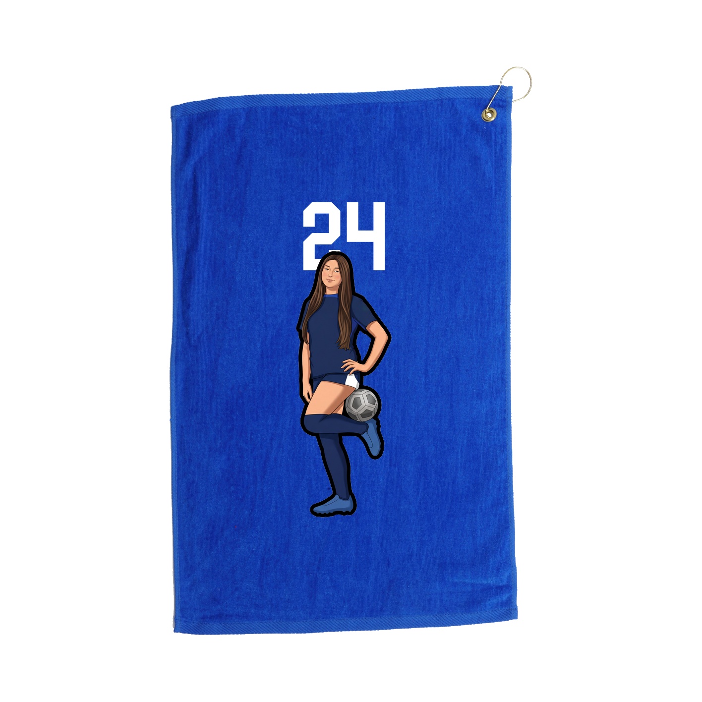 Golf Towel — Number Top in Royal
