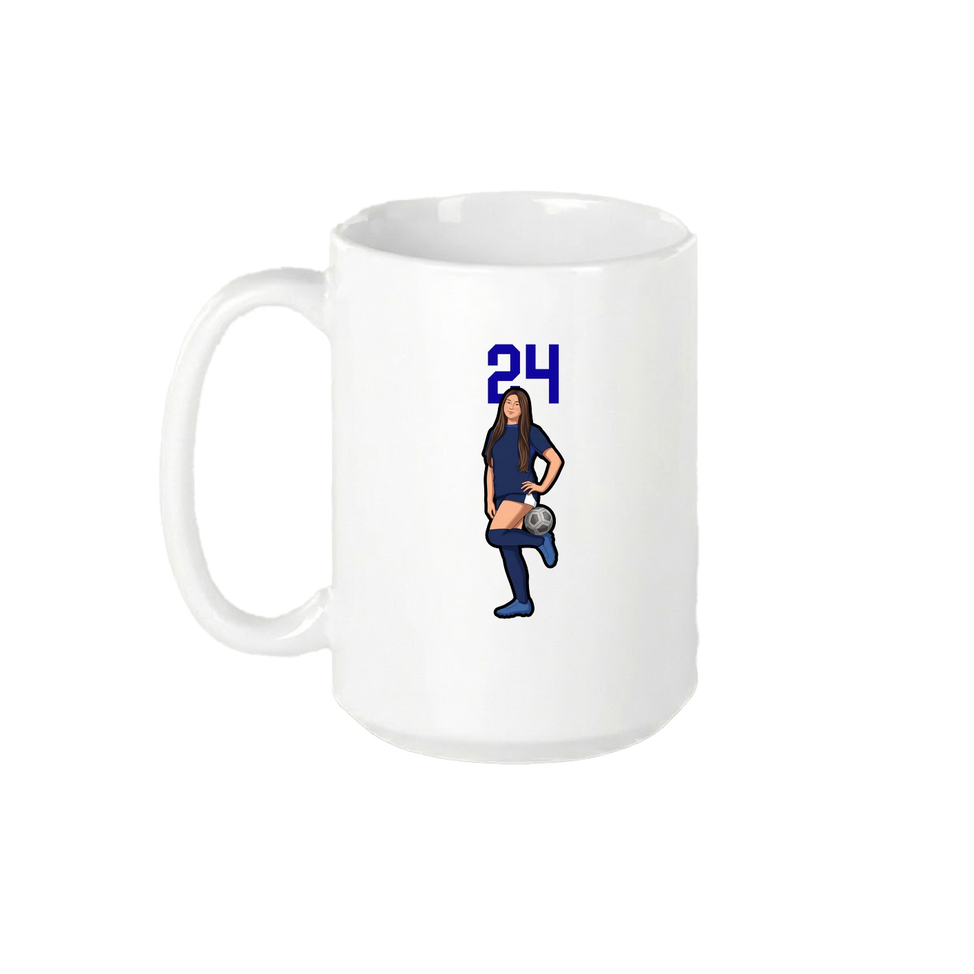 15oz Coffee Mug — Number Top in White
