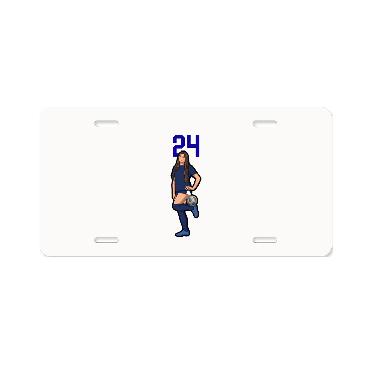 License Plate — Number Top in Classic