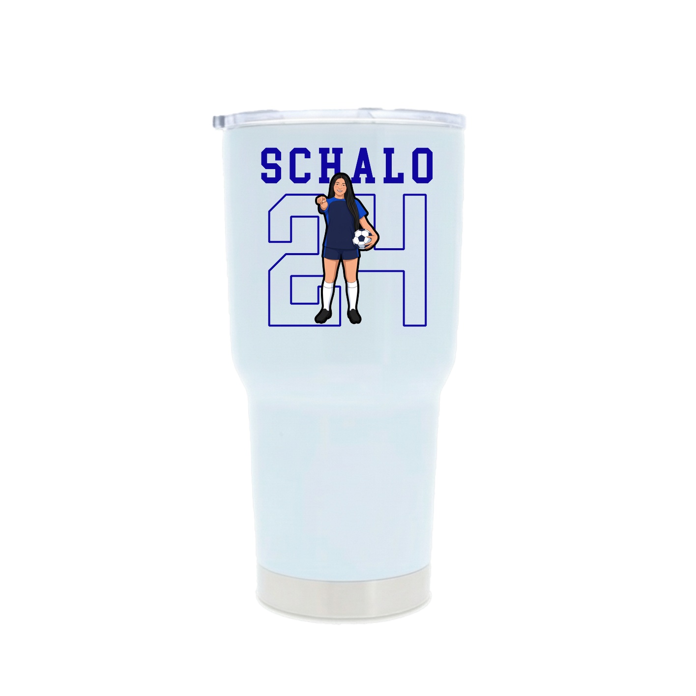 30oz Stainless Steel Tumbler — Shirsey in White