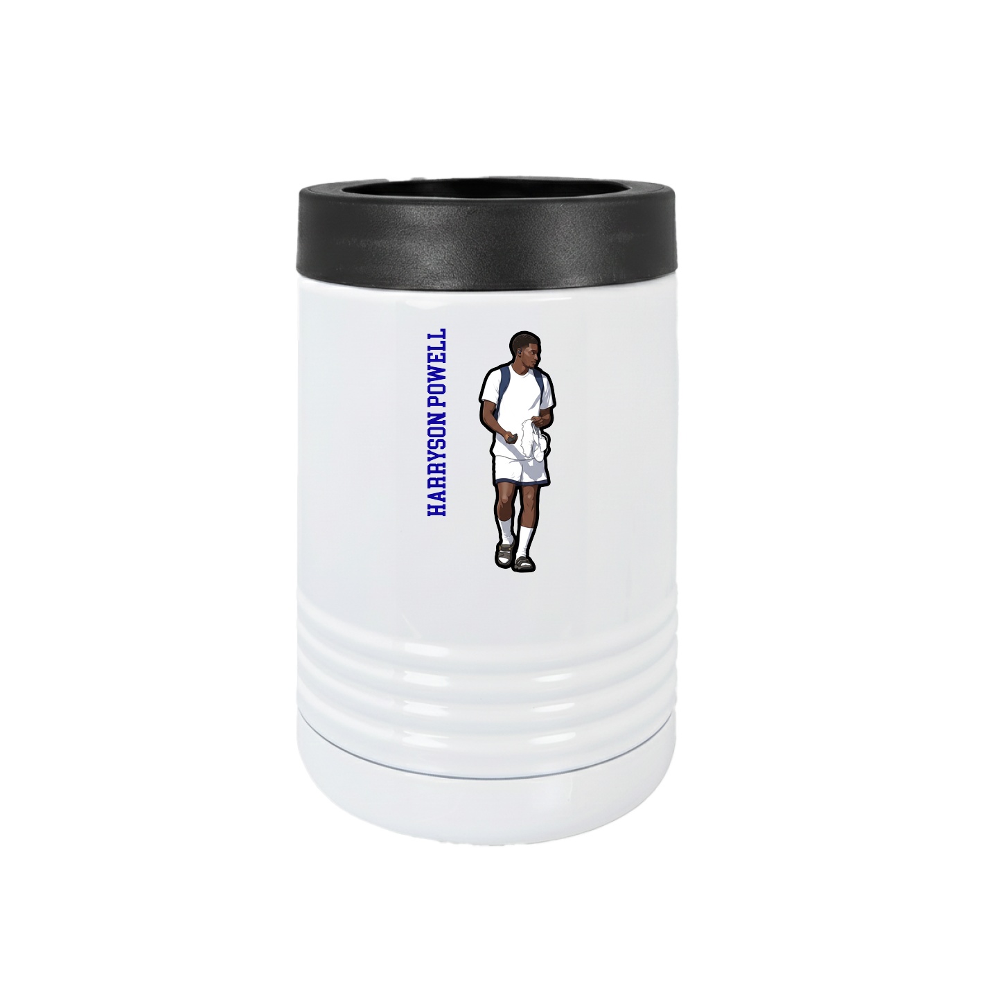 Beverage Holder — Name Vertical in White