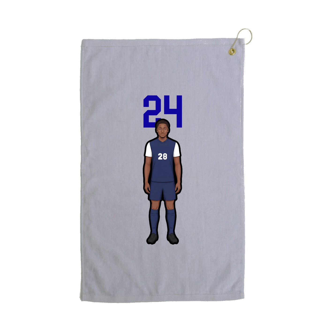Golf Towel — Number Top in Grey
