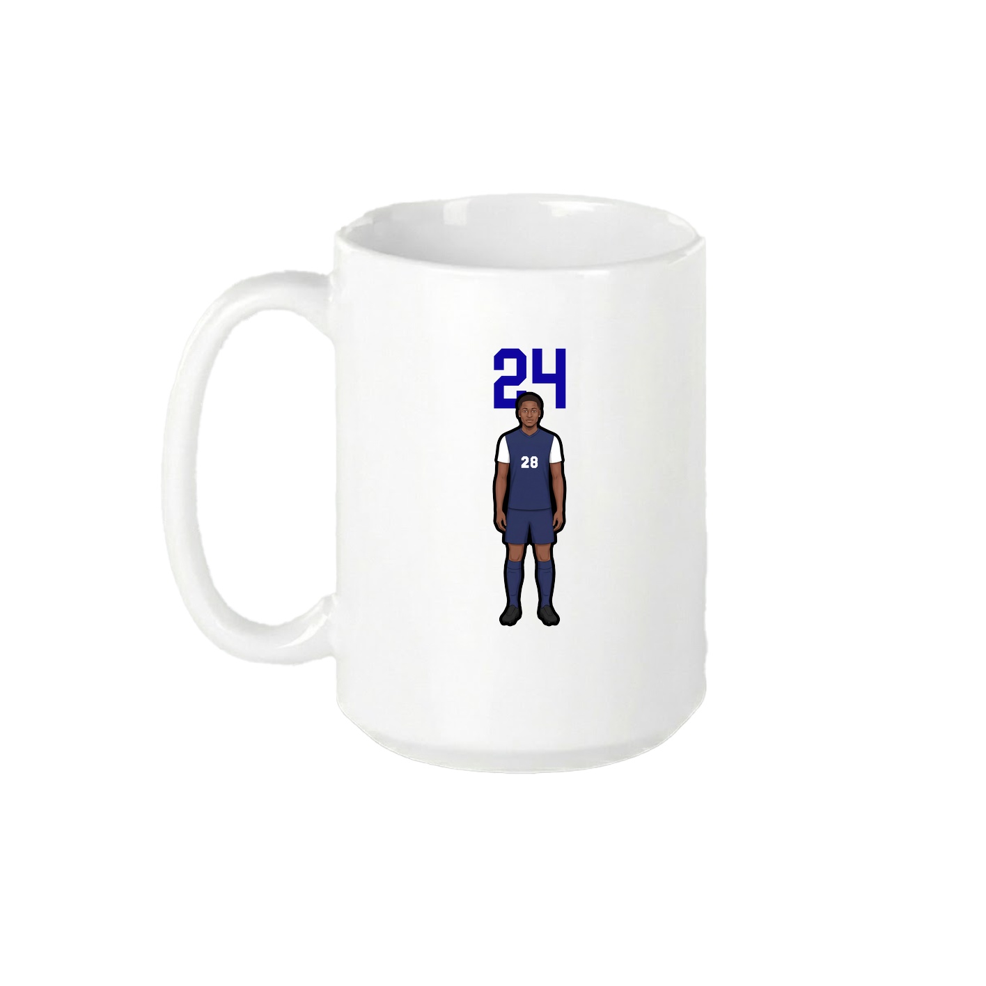 15oz Coffee Mug — Number Top in White