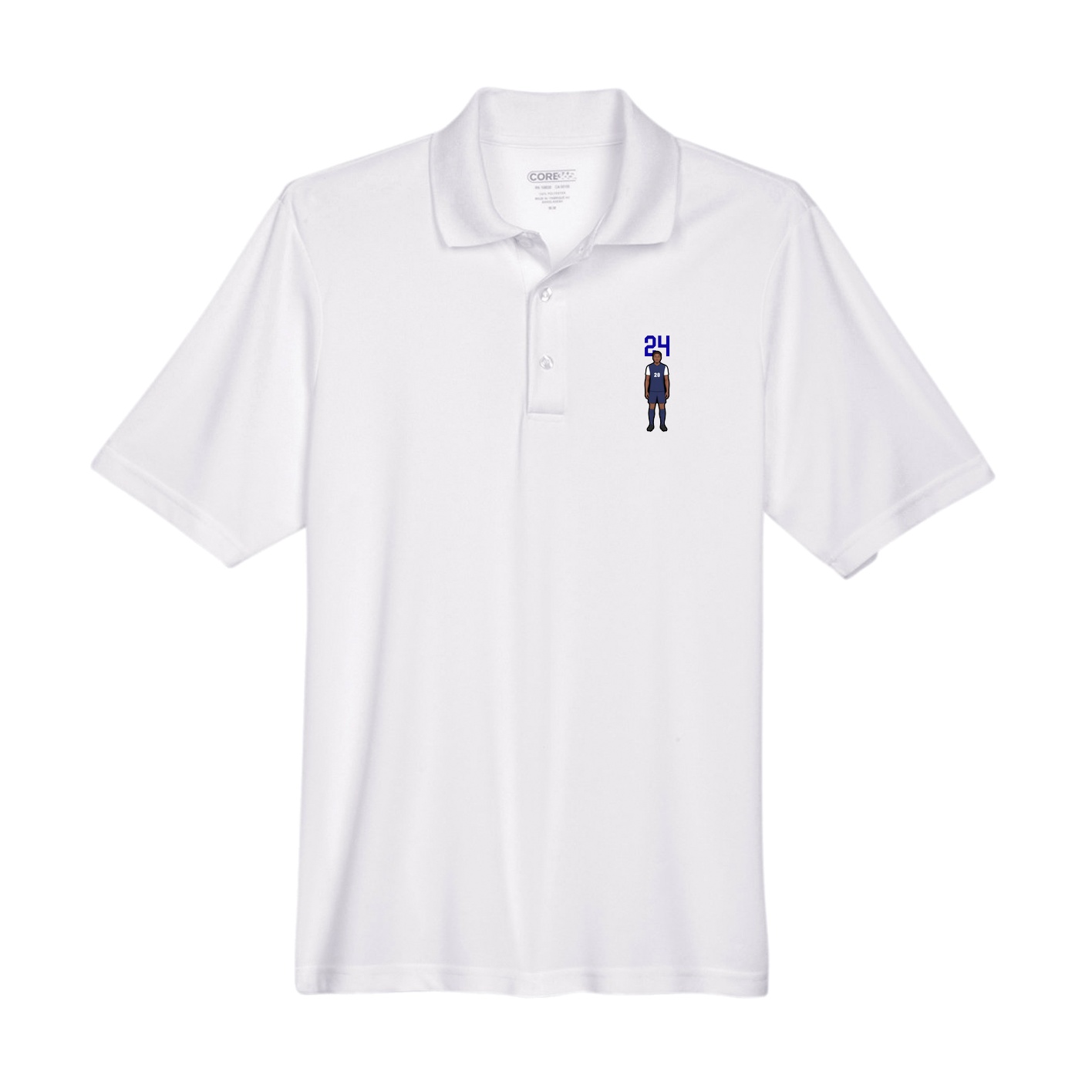 Performance Polo — Number Top in White