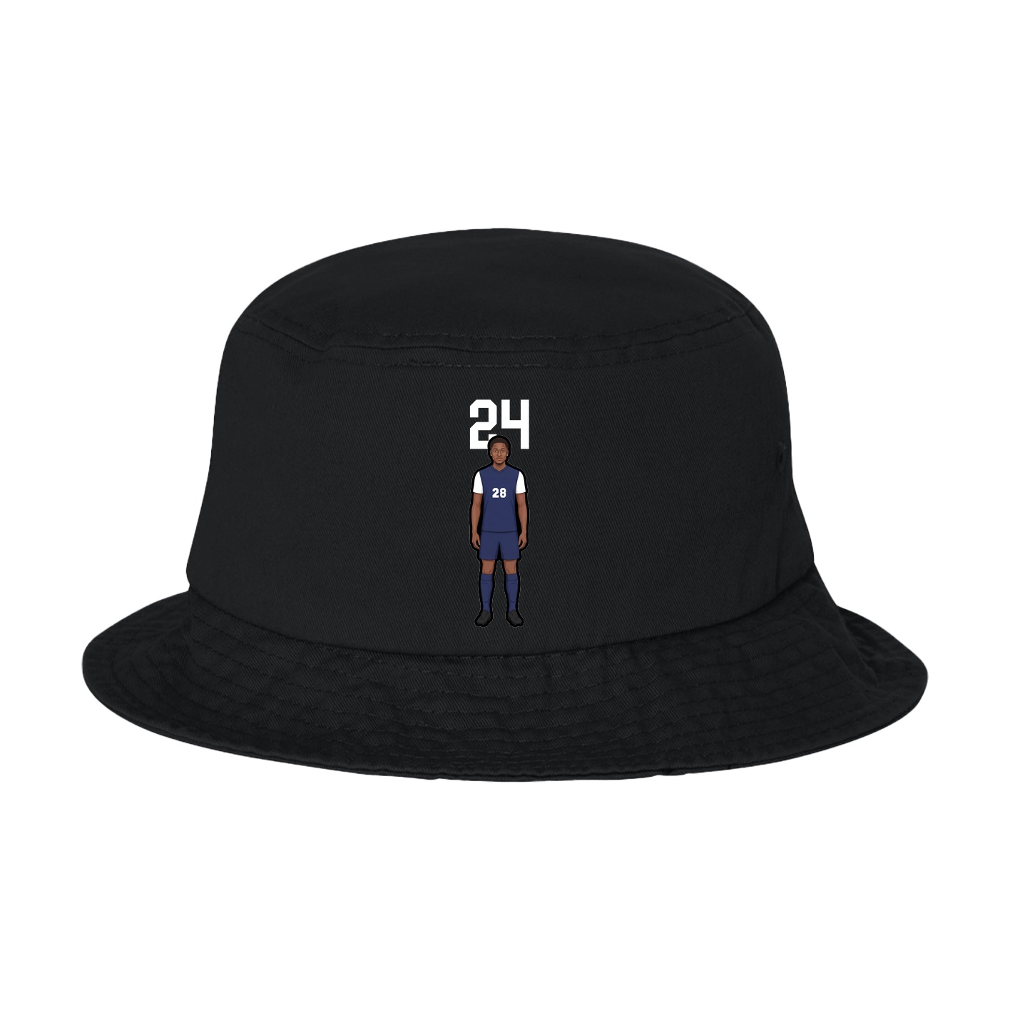 Bucket Cap — Number Top in Black
