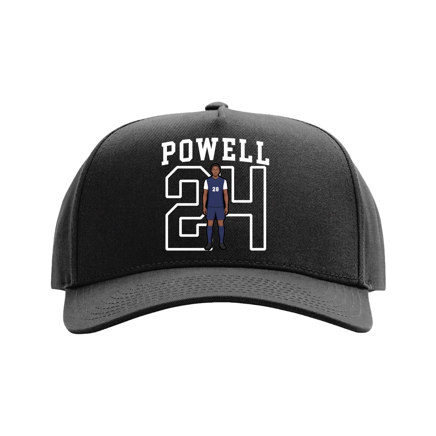 Full Fabric Five-Panel Champ Cap — Shirsey in Black