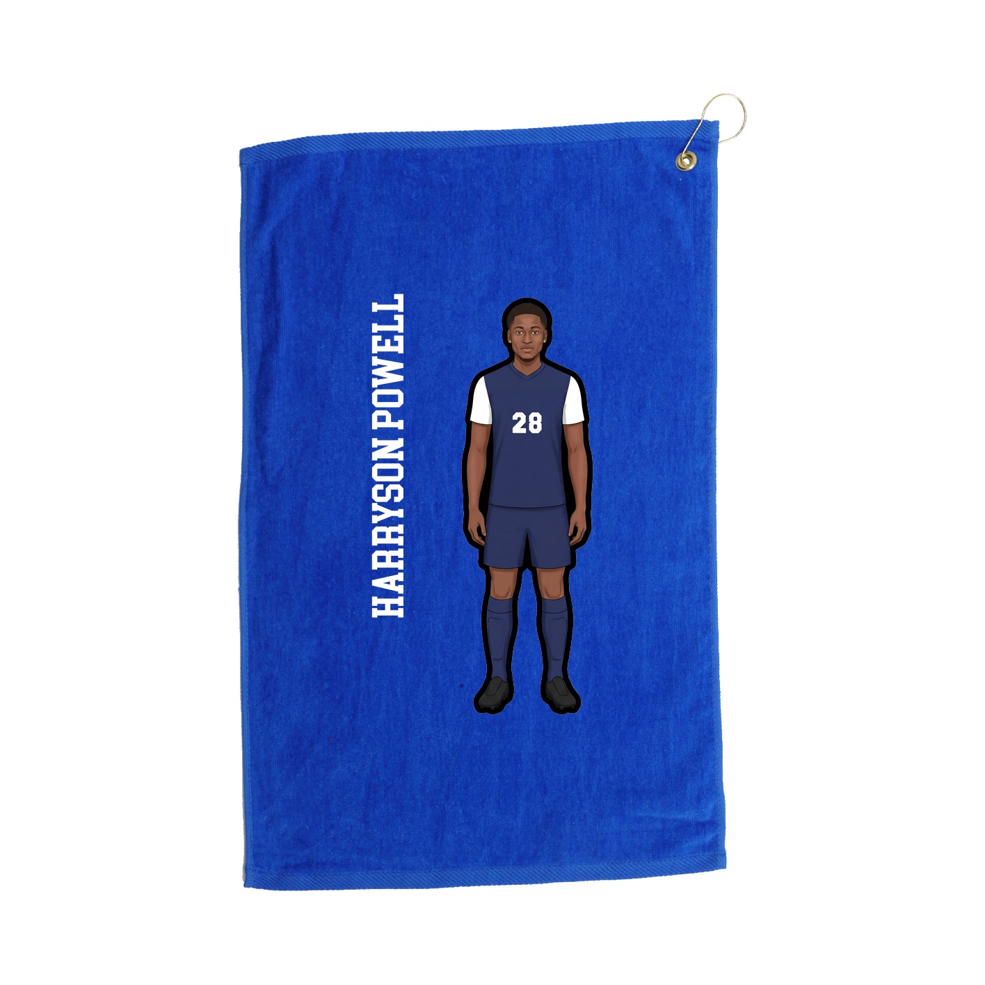 Golf Towel — Name Vertical in Royal