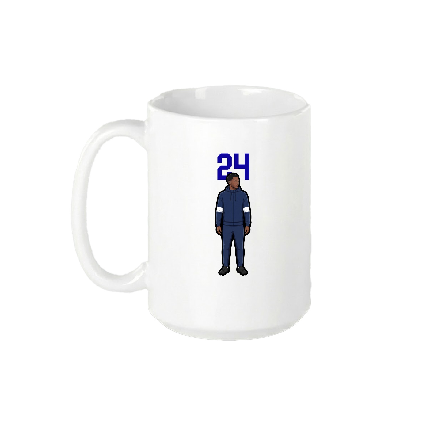 15oz Coffee Mug — Number Top in White
