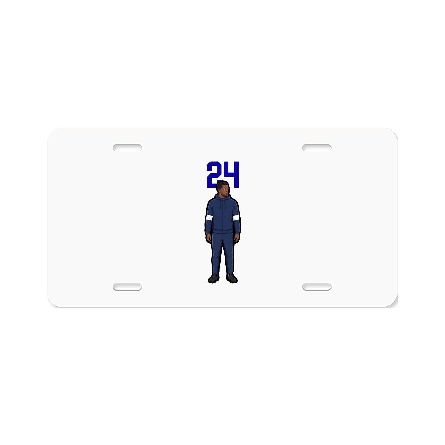 License Plate — Number Top in Classic