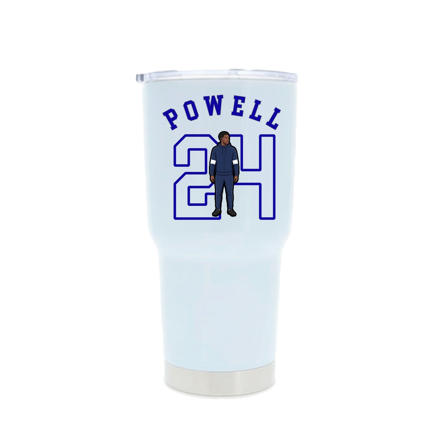 30oz Stainless Steel Tumbler — Shirsey Arch in White