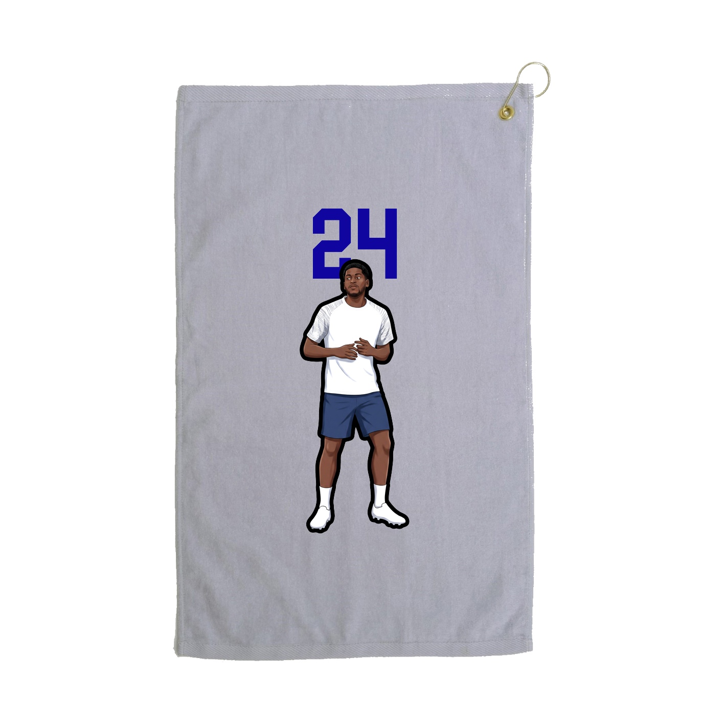 Golf Towel — Number Top in Grey