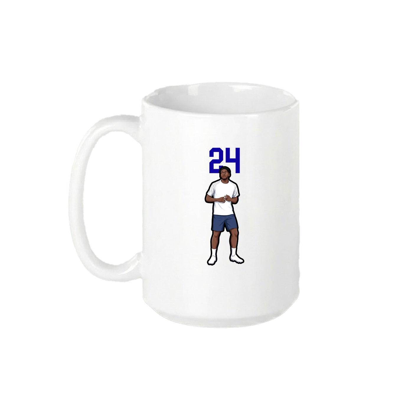 15oz Coffee Mug — Number Top in White