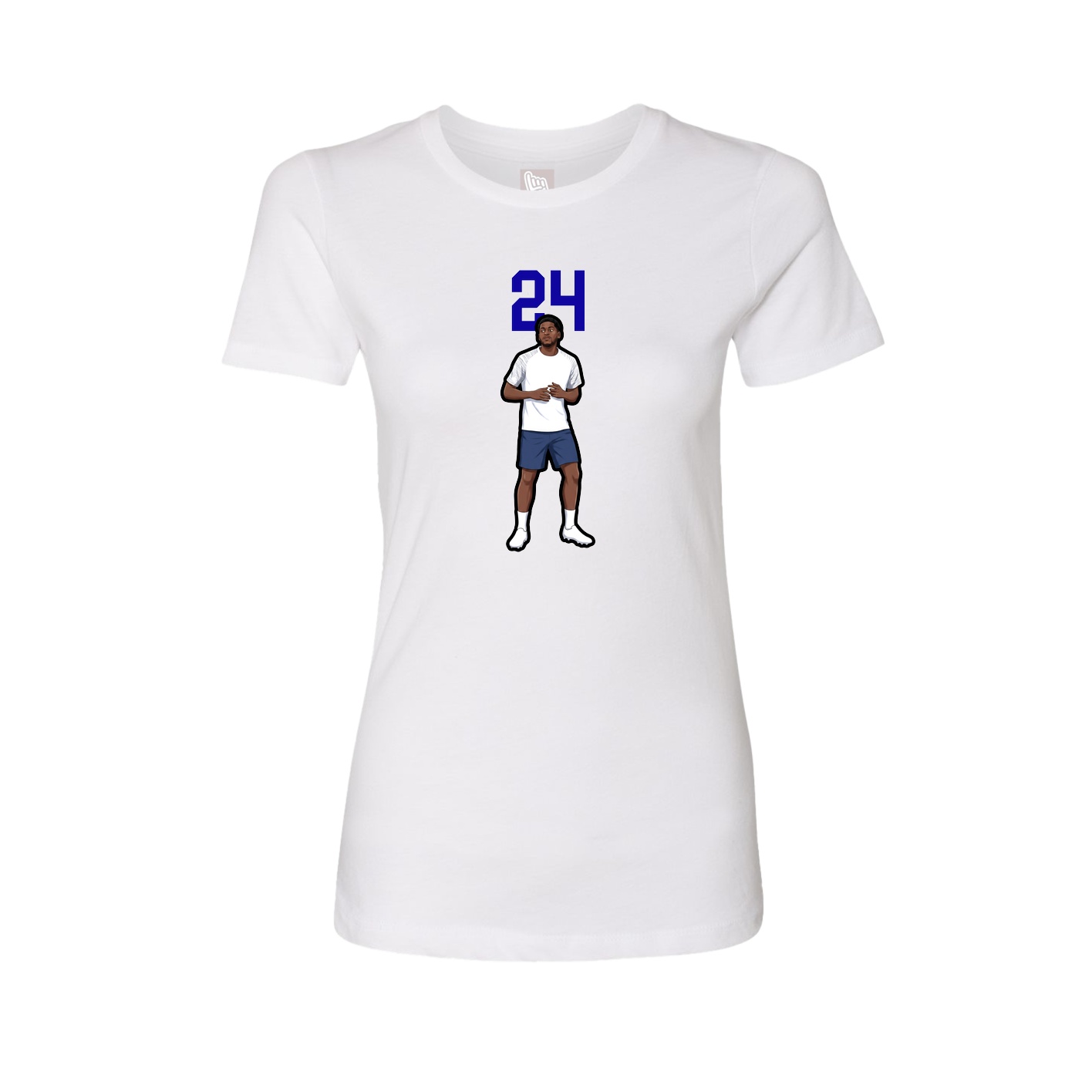 Womens Tee — Number Top in White