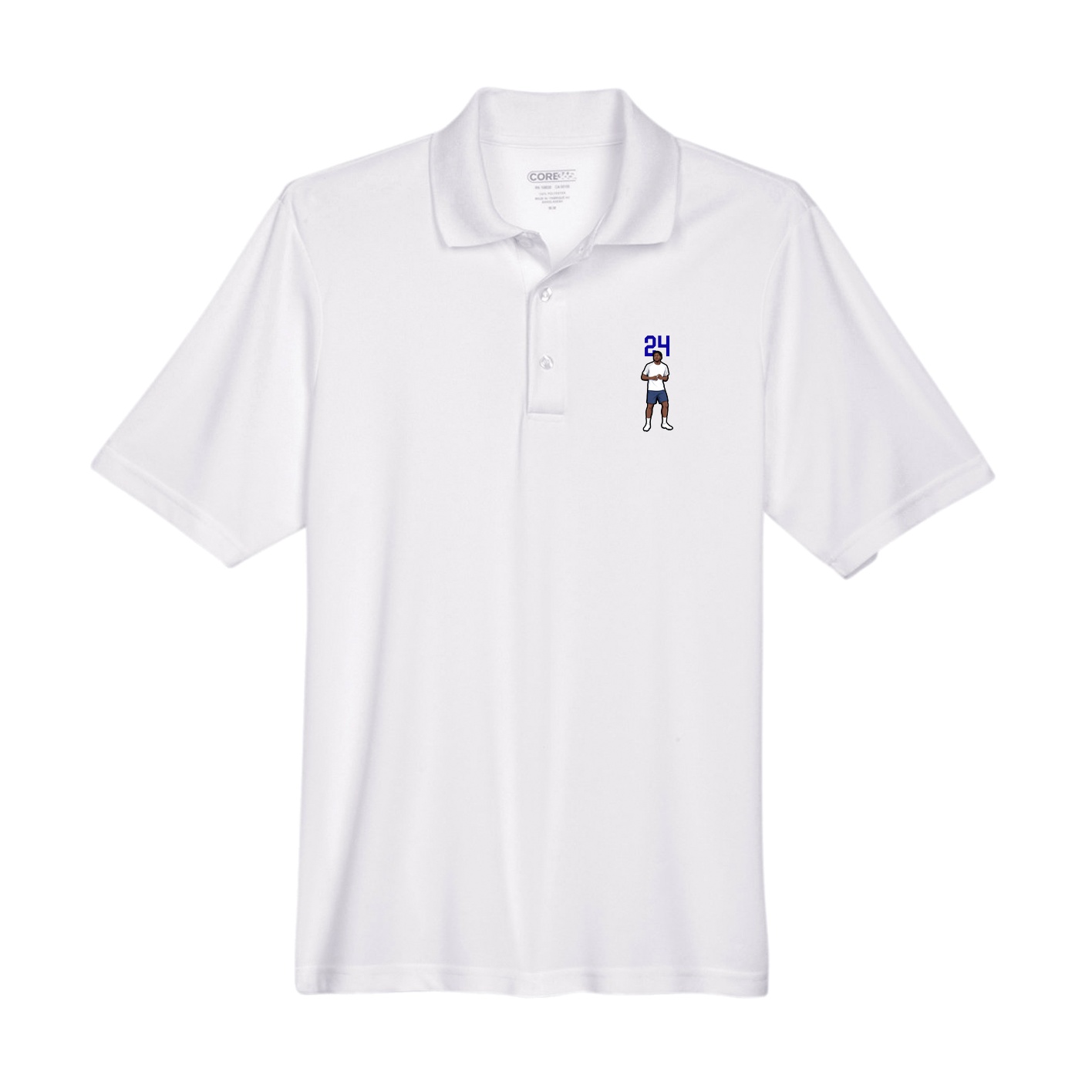Performance Polo — Number Top in White