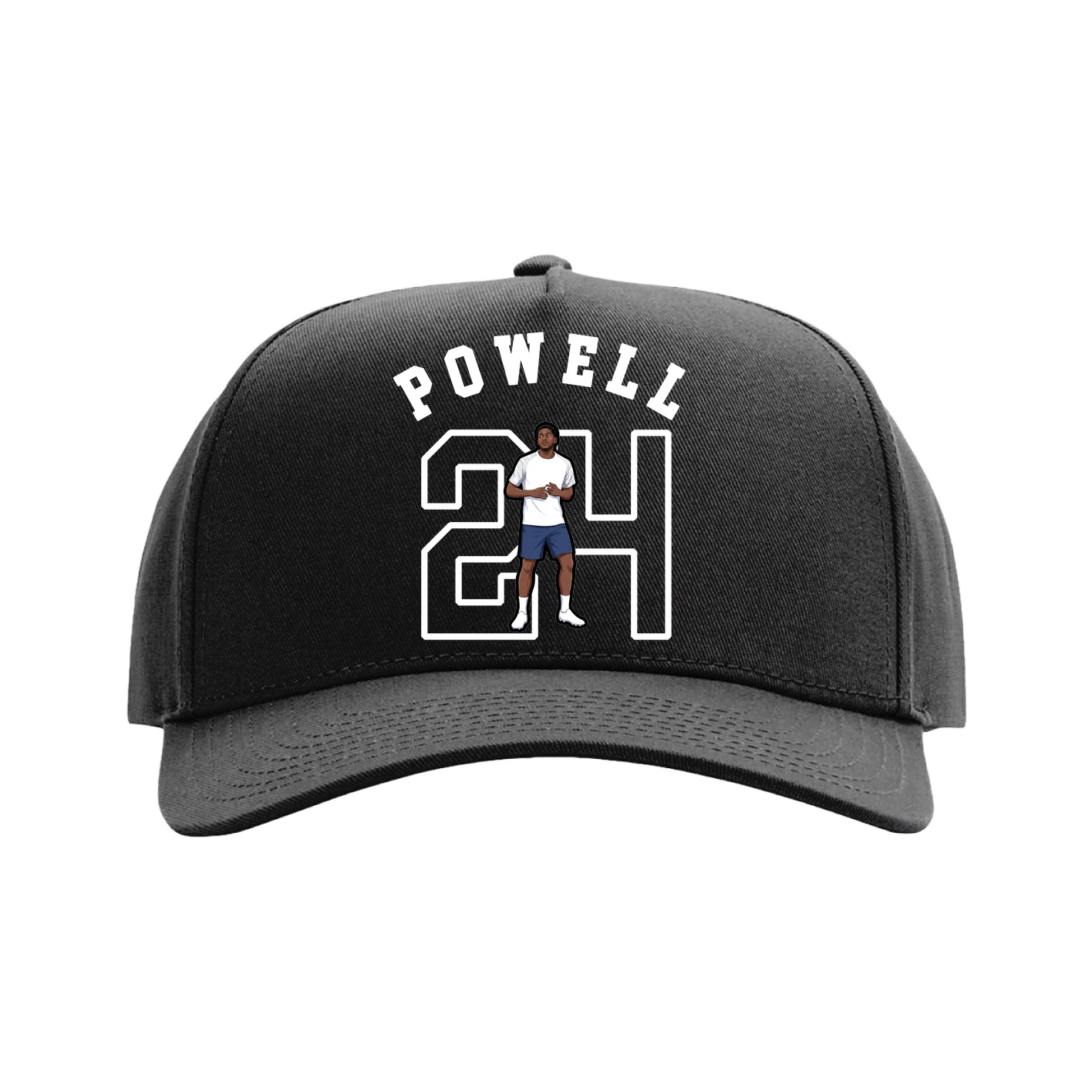 Full Fabric Five-Panel Champ Cap — Shirsey Arch in Black
