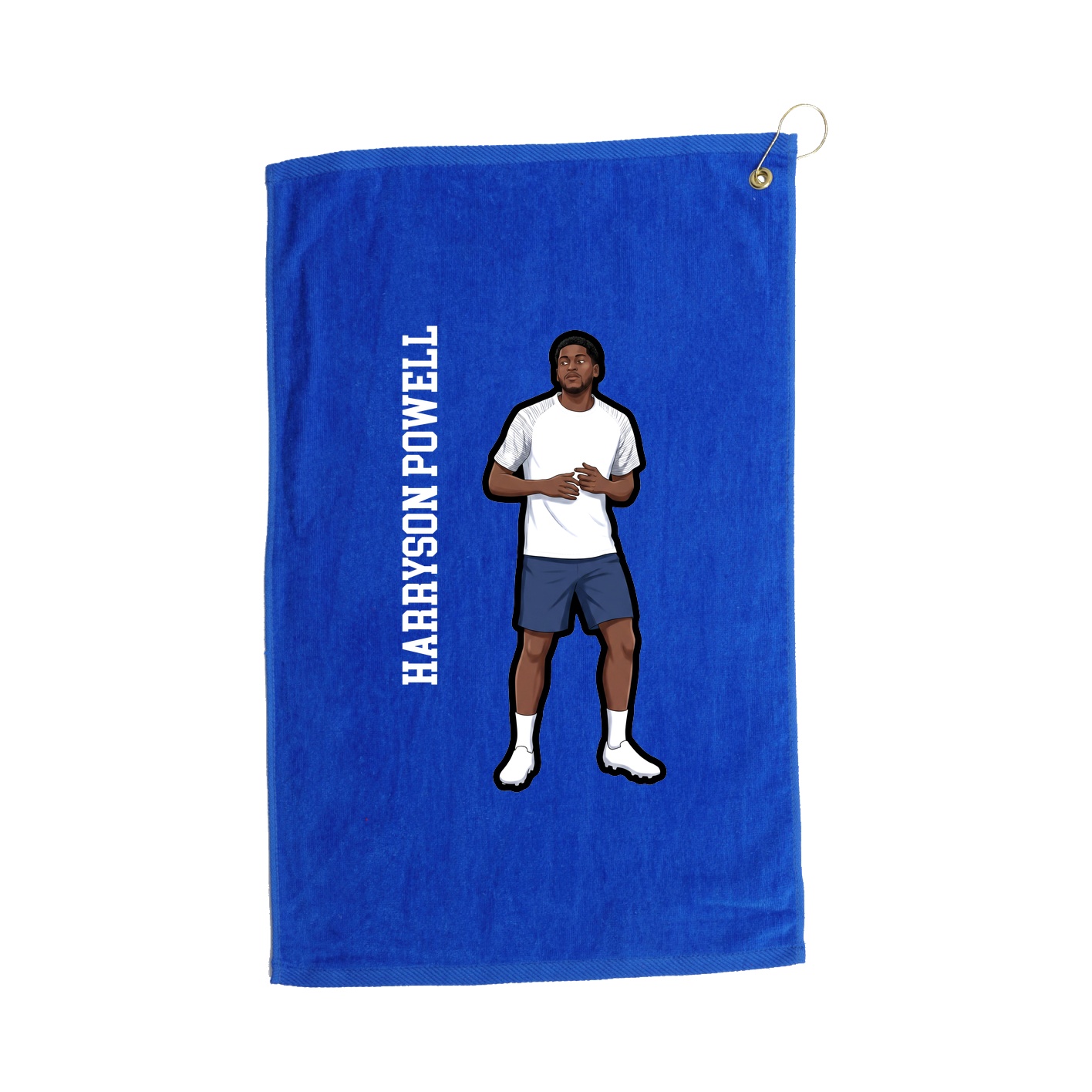Golf Towel — Name Vertical in Royal