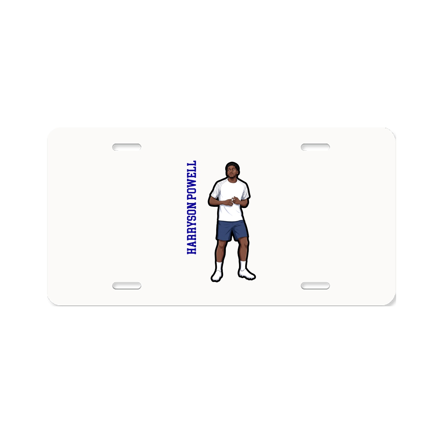 License Plate — Name Vertical in Classic