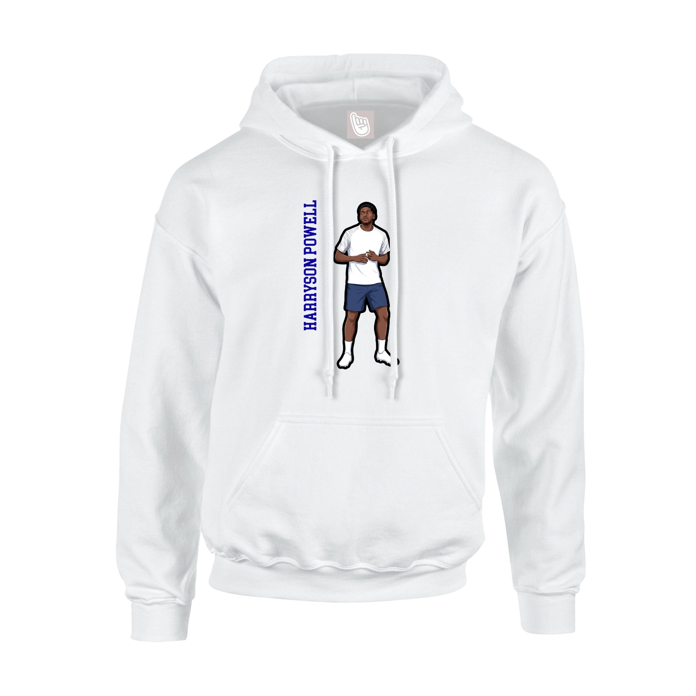 Hoodie — Name Vertical in White
