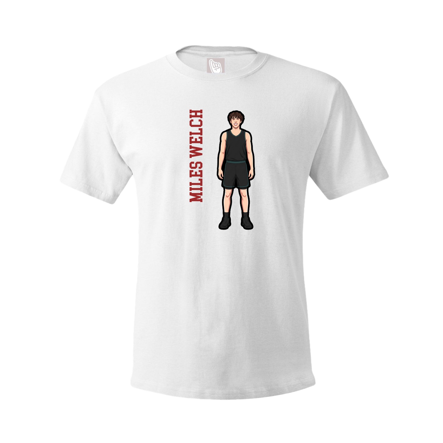 Tee — Name Vertical in White