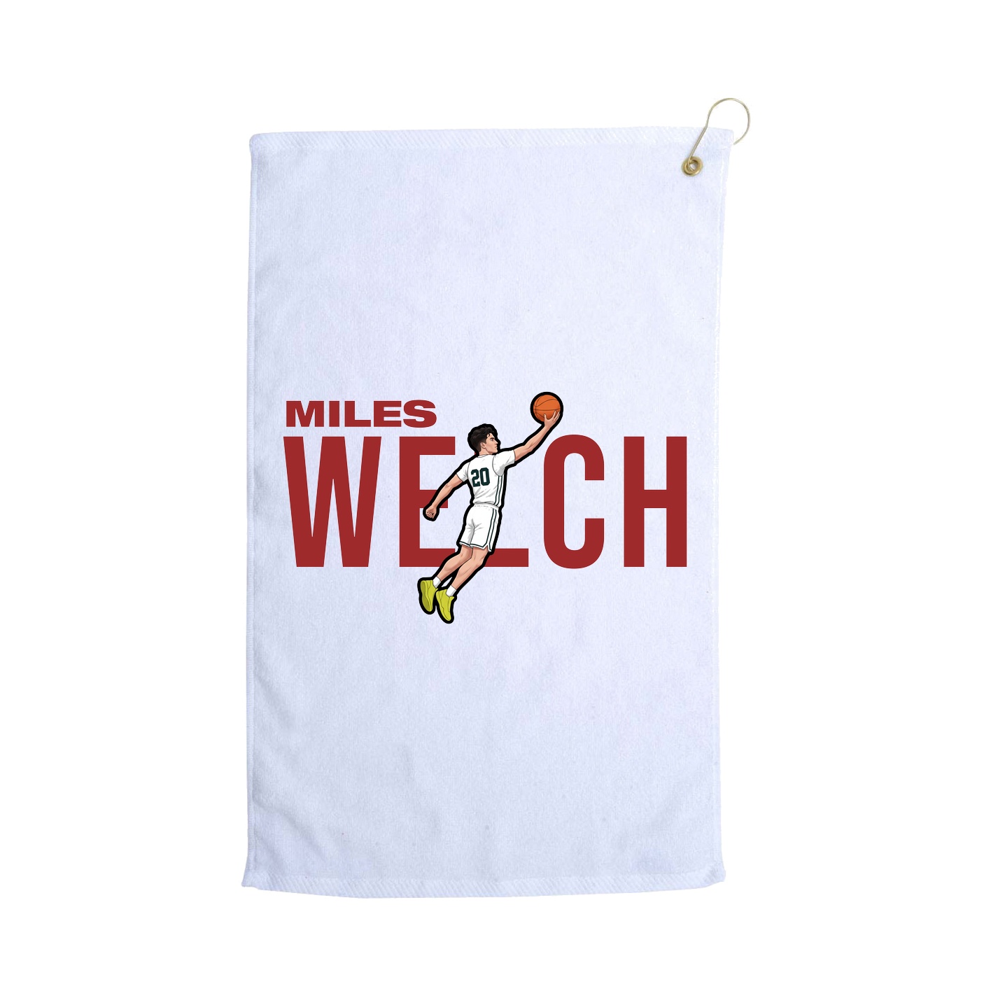 Golf Towel — Player Name in White