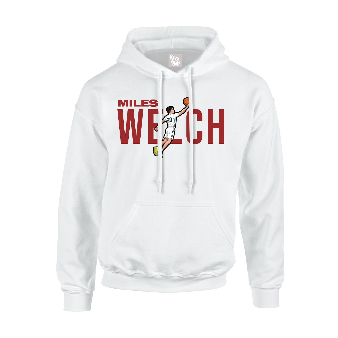 Youth Hoodie — Player Name in White