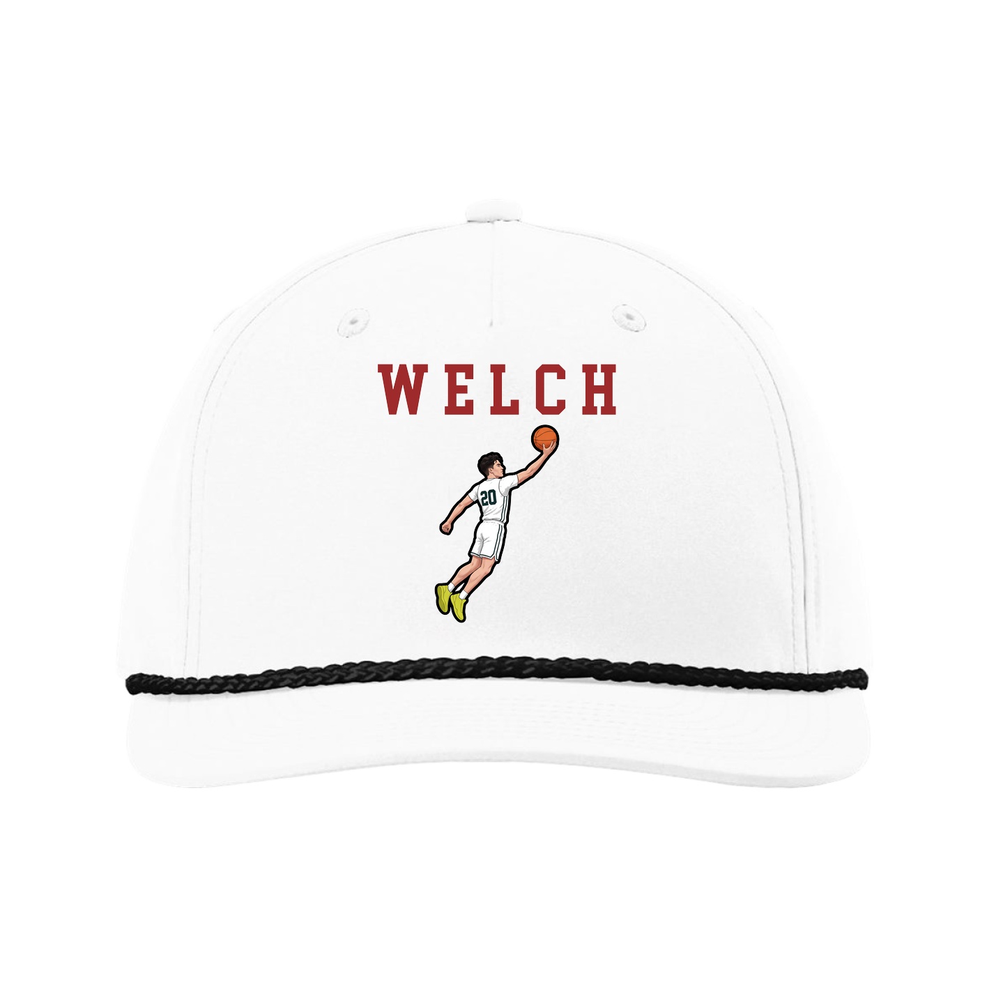 Five-Panel Classic Rope Cap — Shirsey in White