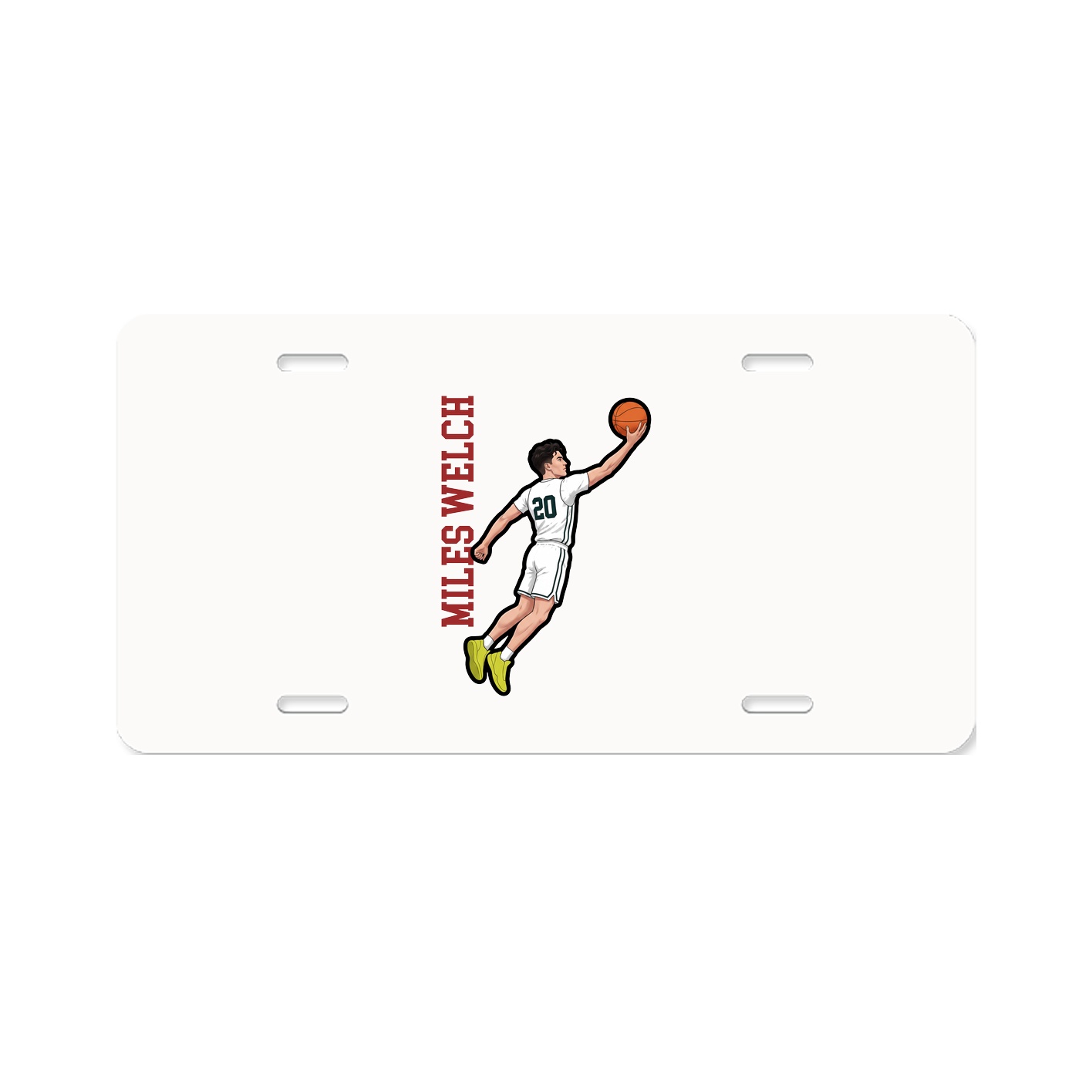 License Plate — Name Vertical in Classic
