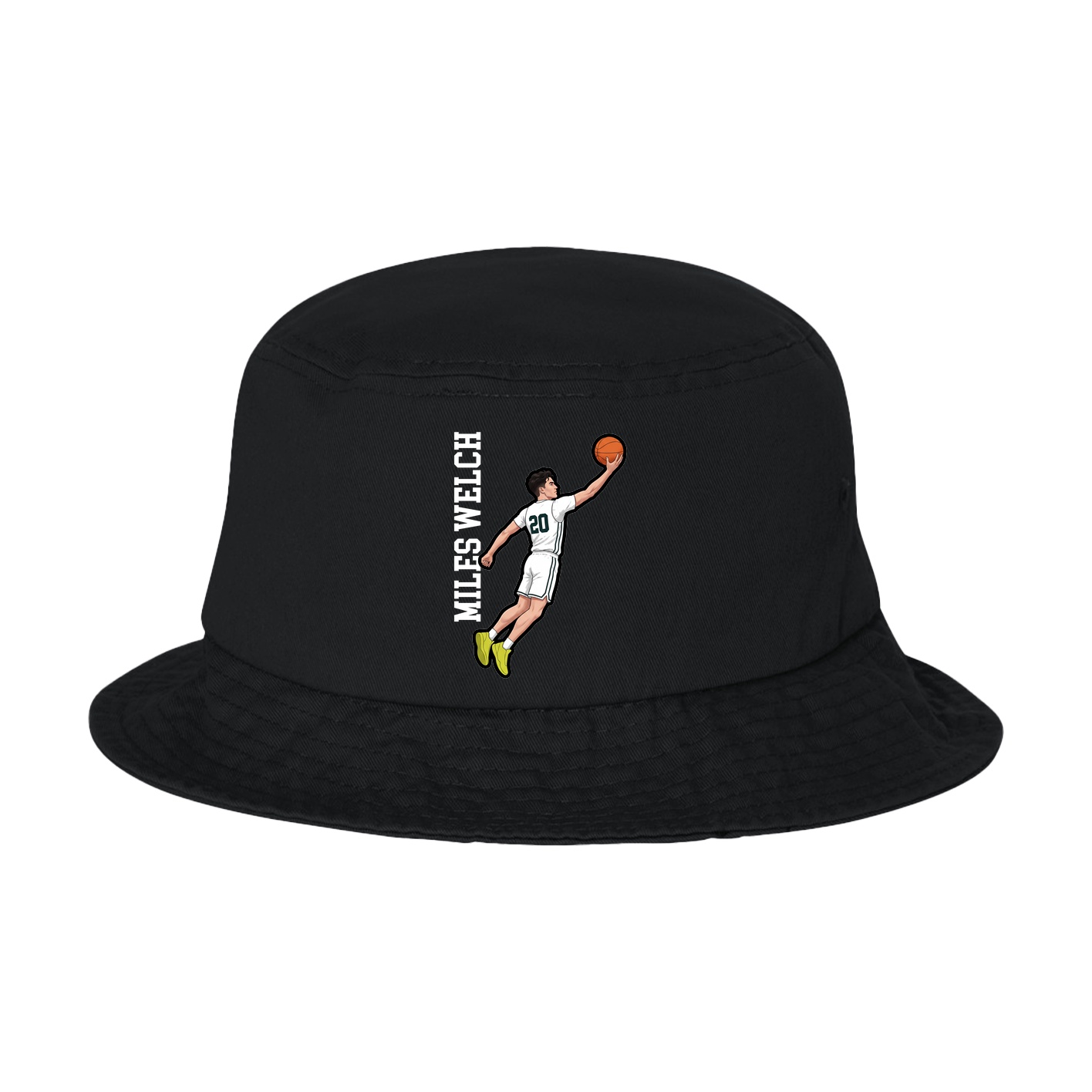 Bucket Cap — Name Vertical in Black