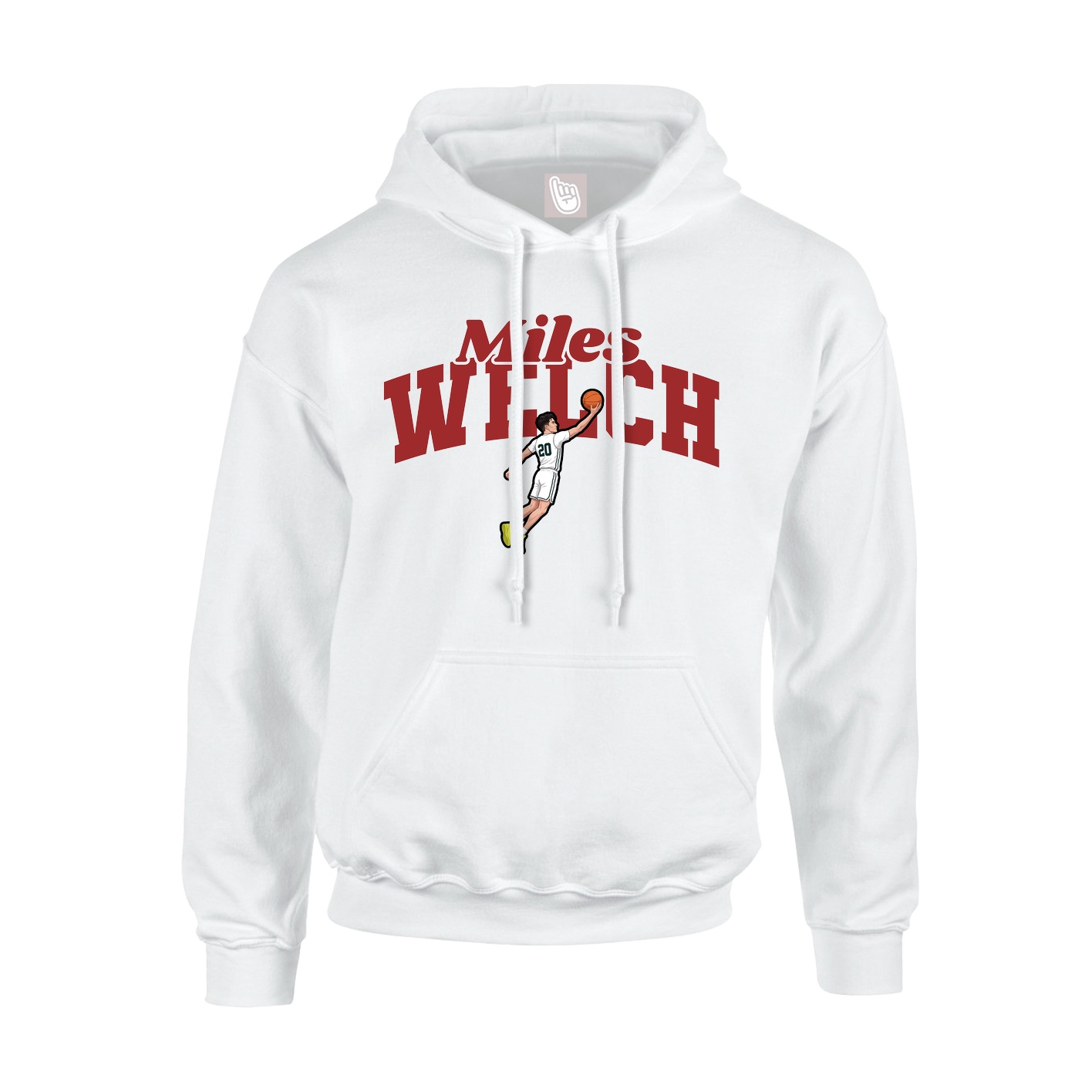 Youth Hoodie — Signature Arch in White