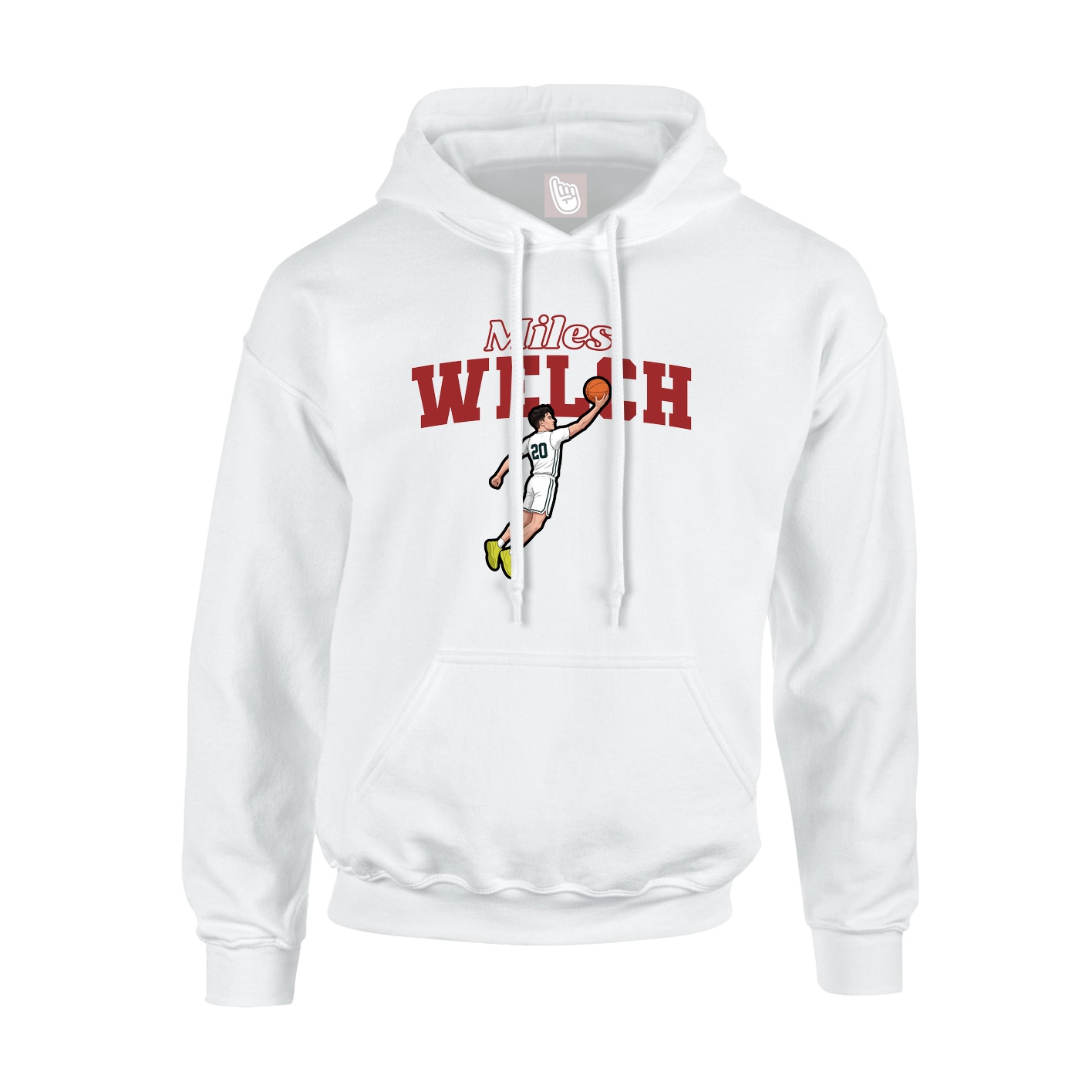 Hoodie — Name Arch in White