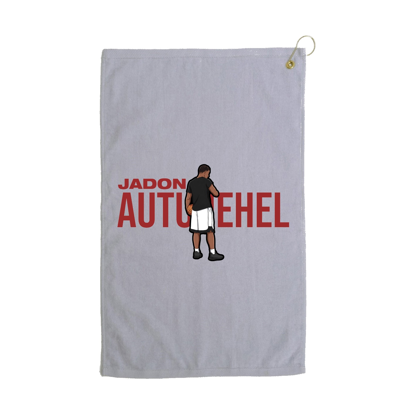 Golf Towel — Player Name in Grey