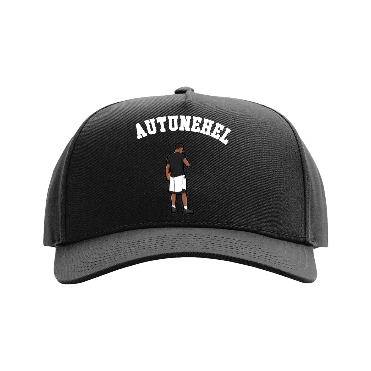 Full Fabric Five-Panel Champ Cap — Shirsey Arch in Black