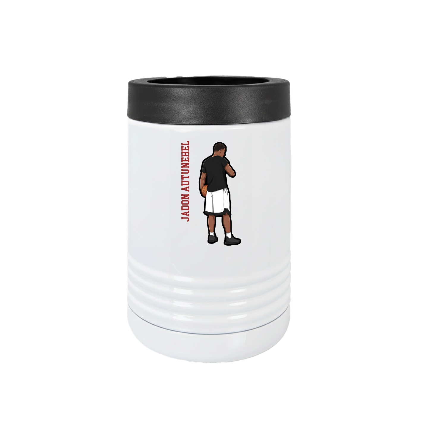 Beverage Holder — Name Vertical in White