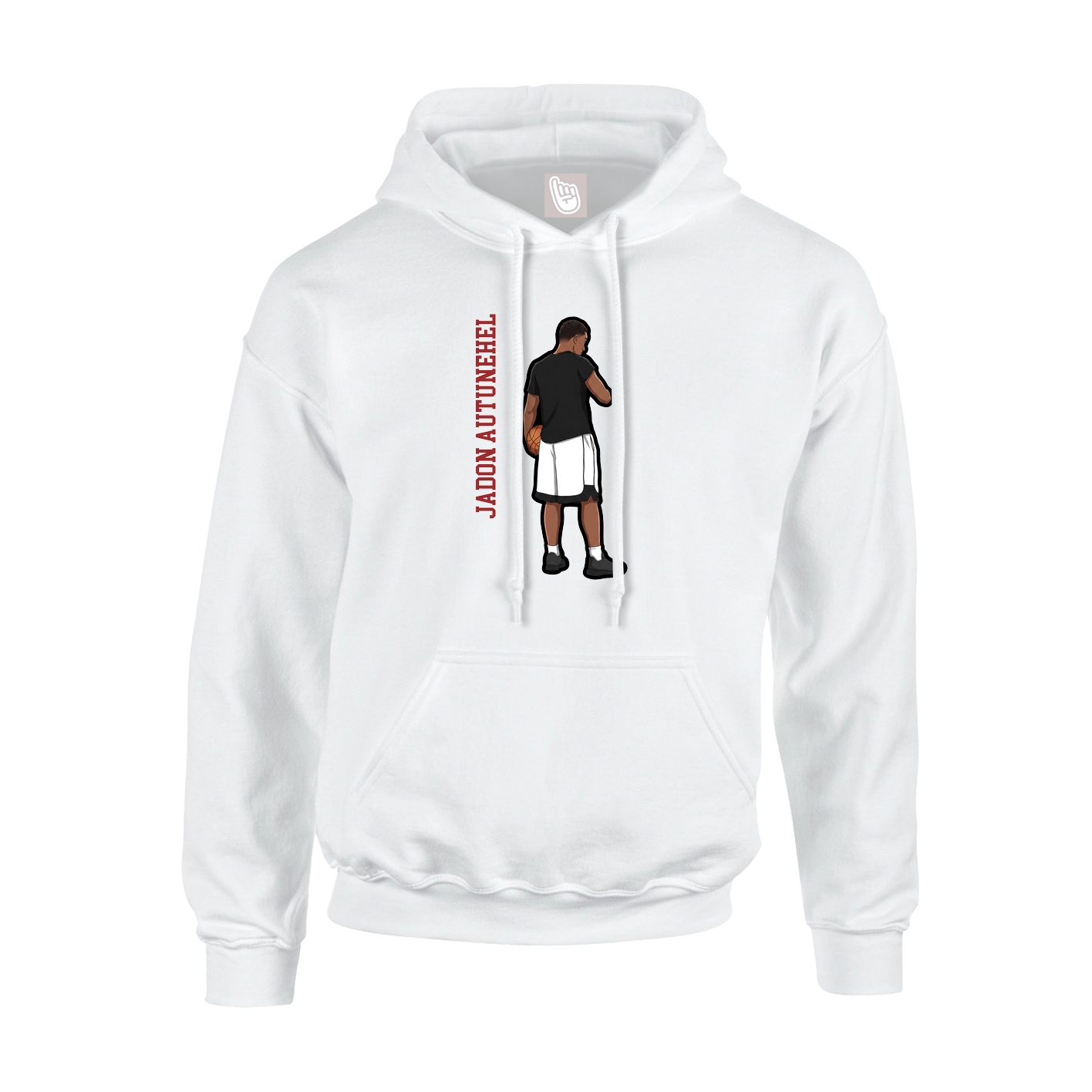 Hoodie — Name Vertical in White