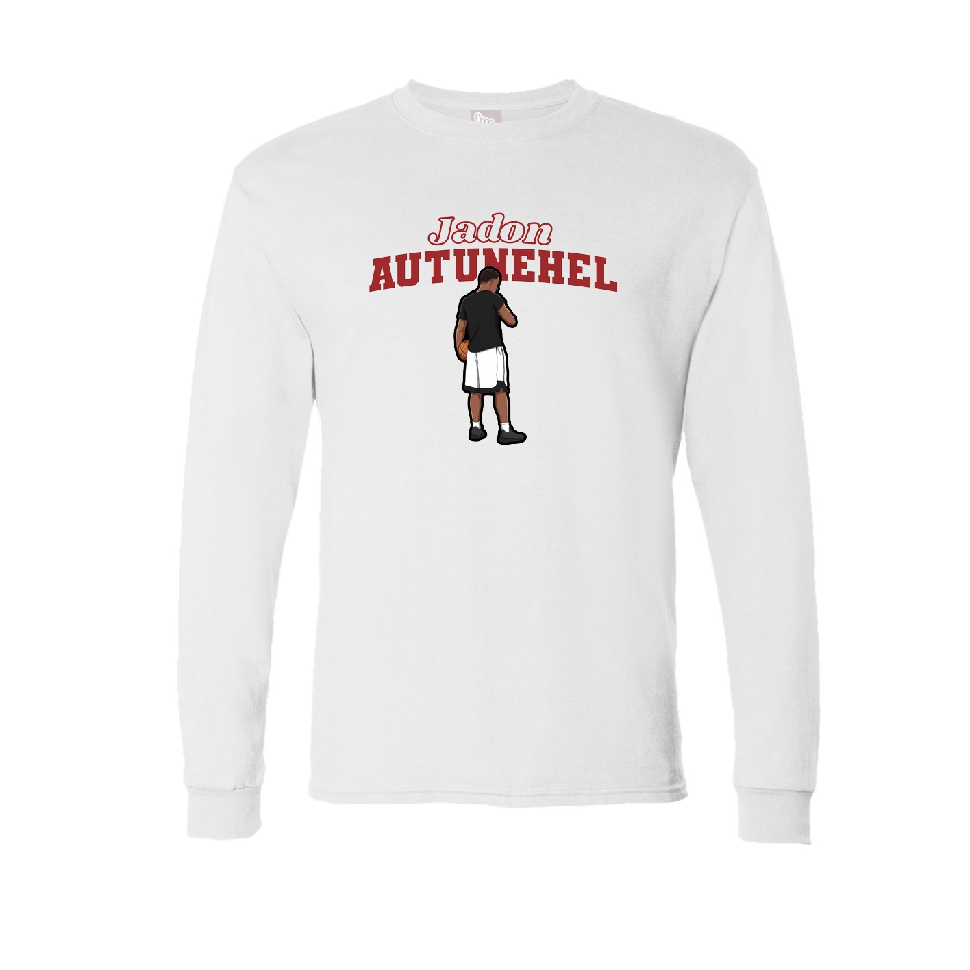 Long Sleeve Tee — Name Arch in White