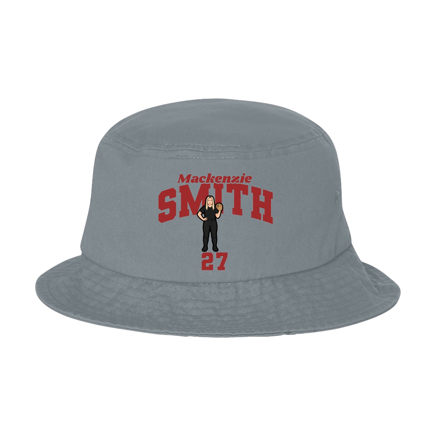 Bucket Cap — Signature Arch in Grey