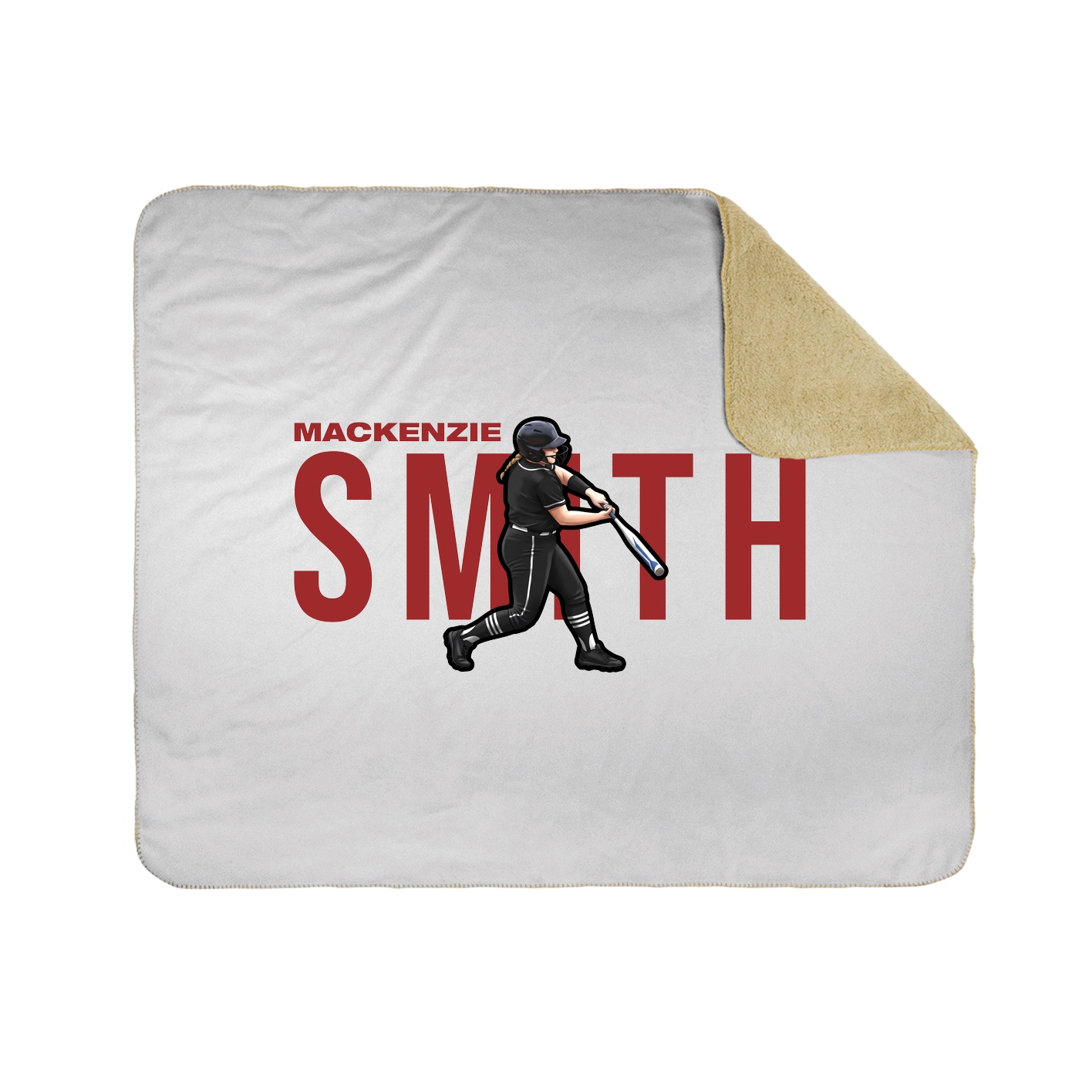 Throw Blanket — Player Name in White