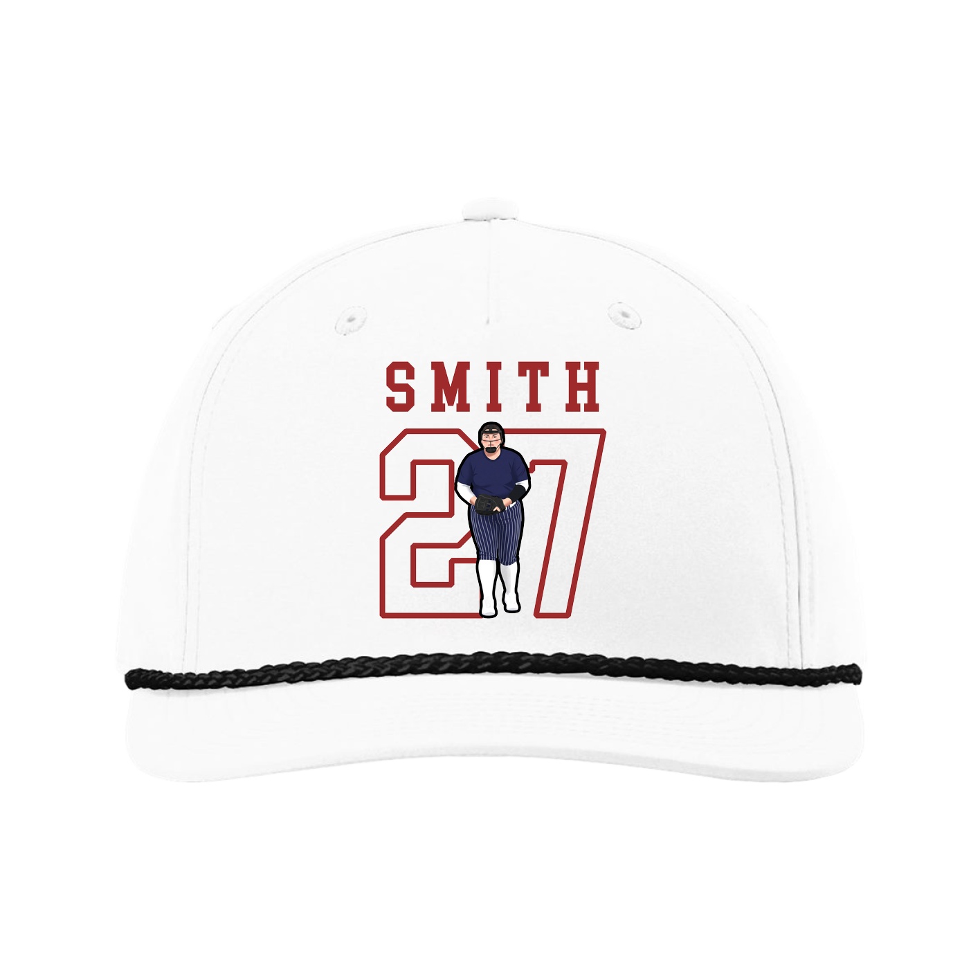 Five-Panel Classic Rope Cap — Shirsey in White
